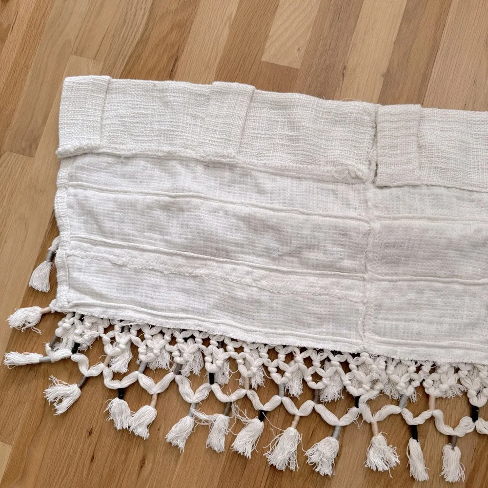 Anthropologie “ Hand made from anthropology curtains window  / Fringe ruffle  /